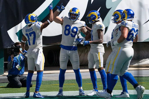 The Rams partied all day in Philly mainly due to Tyler Higbee’s (89) 3 touchdown catches