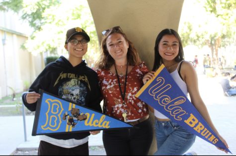 Ms. Badgen a graduate from UCLA and NHHS Huskies Brittney De Leon & Nic Rivera future UCLA students!