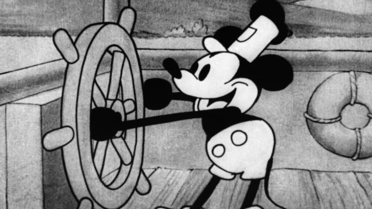 Steamboat Willie Mickey Mouse carton.
