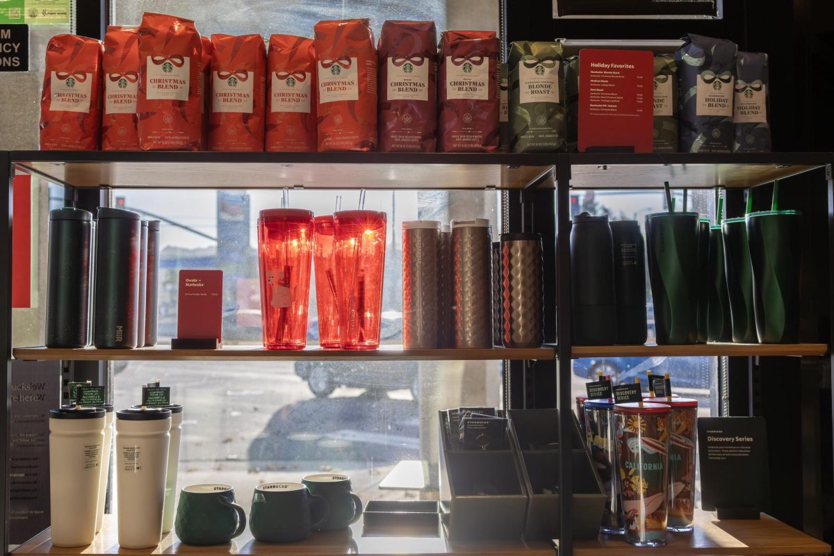 Starbucks merchandise has an assertion of different items like cups and coffee beans. In demand items like the Bearista Cup are hard to find due to its very limited stock.