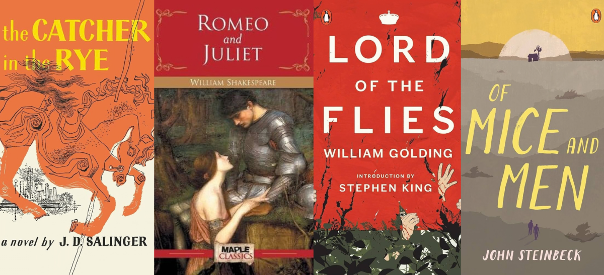 Classic titles often found on high school reading lists—including The Catcher in the Rye, Romeo and Juliet, Lord of the Flies, and Of Mice and Men—remain widely taught decades after publication, even as students increasingly gravitate toward modern young-adult novels.