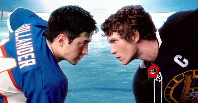 Two players lean toward each other in a competitive hockey faceoff, reflecting the intense rivalry central to Heated Rivalry by Rachel Reid, a novel that has prompted discussions about LGBTQ+ representation in sports narratives. (Flicks)