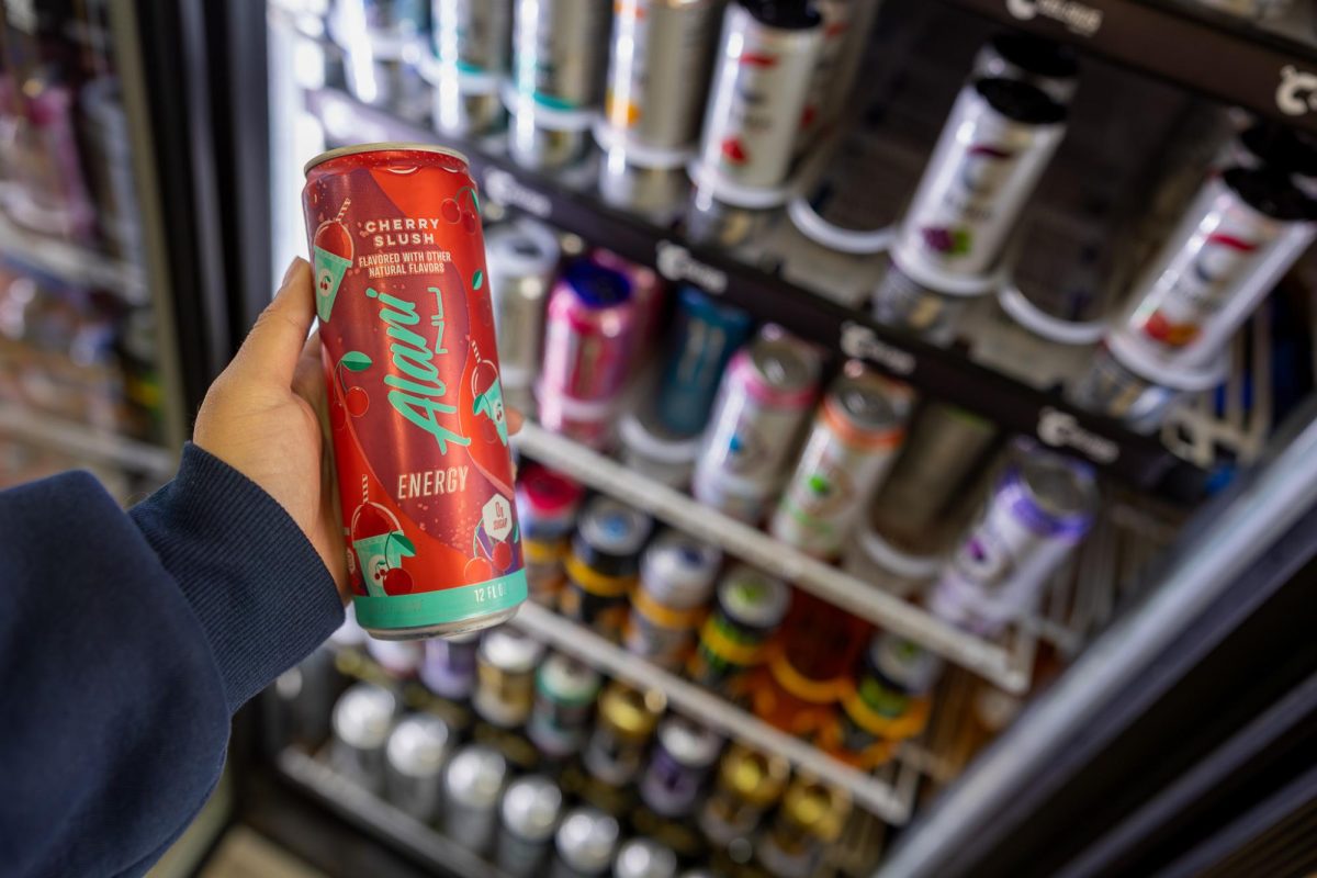 Cherry Slush Alani amongst other energy drinks/