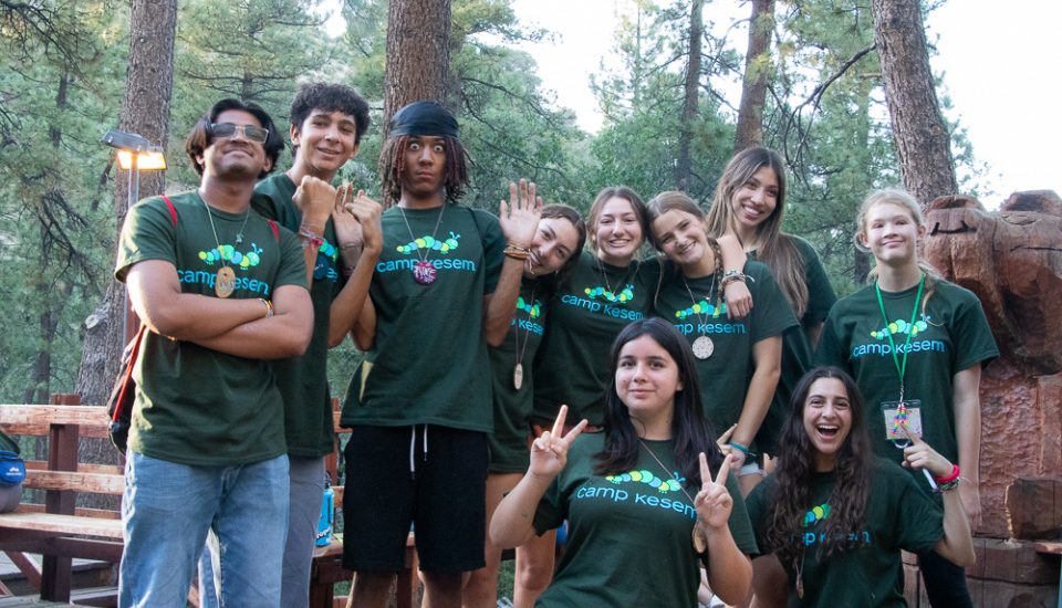 Cabin group photo at Kesem